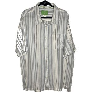 CARILOHA BAMBU Shirt Bamboo Organic Cotton Button Short Sleeve Mens XXL White